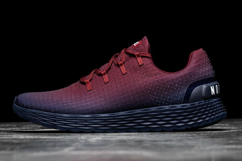 Men's Nobull Cabernet Atlantic Gradient Ripstop Running Shoes Dark / Red | SG Z2136U